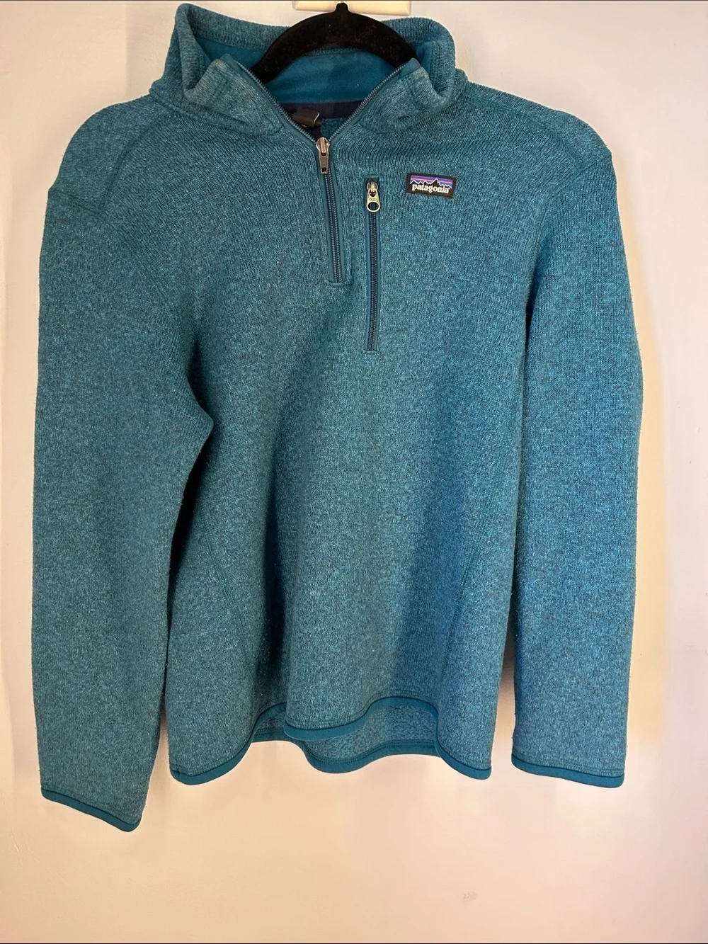 Patagonia Men’s Teal Zip-Up Fleece Pullover